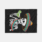 Skelett Margarita Cinco de Mayo Fleecedecke (Vorderseite (Horizontal))