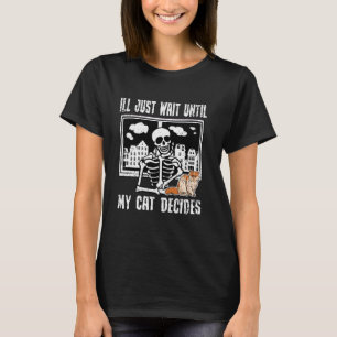Skelett-Meme-Katzenliebhaber Lustiges Kätzchen Kno T-Shirt