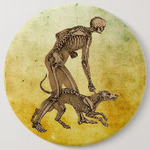 Skelett Mensch und Hund Anatomie an menschlichen T Button (Vorderseite)