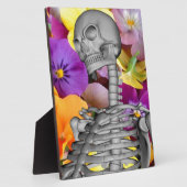 Skelett mit Blume Fotoplatte (Seite)