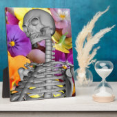 Skelett mit Blume Fotoplatte (Seite)
