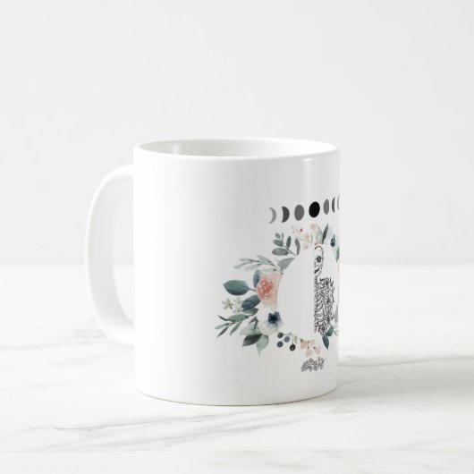 Skelett mit Blume Kaffeetasse (Vorderseite Links)