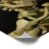 Skelett mit brennender Zigarette | Van Gogh Poster (Ecke)