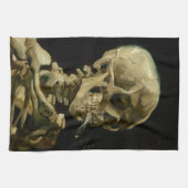 Skelett mit brennender Zigarette | Vincent van Gog Geschirrtuch (Horizontal)