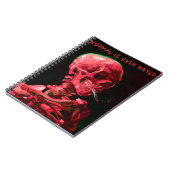 Skelett mit brennender Zigarette von Van Gogh Notizblock (Linke Seite)