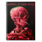 Skelett mit brennender Zigarette von Van Gogh Notizblock (Vorderseite)