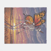 Skelett mit Butterfly-Flügel-Design-Lücke Fleecedecke (Vorderseite (Horizontal))