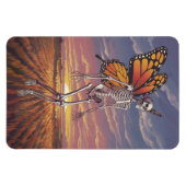 Skelett mit Butterfly Wings Design Magnet (Horizontal)