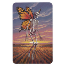 Skelett mit Butterfly Wings Design Magnet