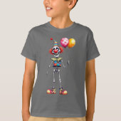 Skelett mit Clownase, Halloween, Autor Nat T-Shirt (Vorderseite)
