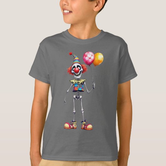 Skelett mit Clownase, Halloween, Autor Nat T-Shirt (Vorderseite)