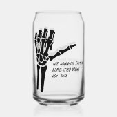 Skelett mit Diamantring Dosenglas (Vorderseite)