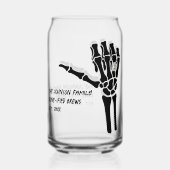 Skelett mit Diamantring Dosenglas (Rückseite)