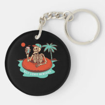 Skelett mit einem Drink auf einem