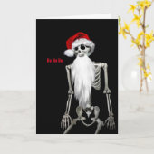 Skelett mit einer langen Weihnachtskarte aus Bart Karte (Gelbe Blume)