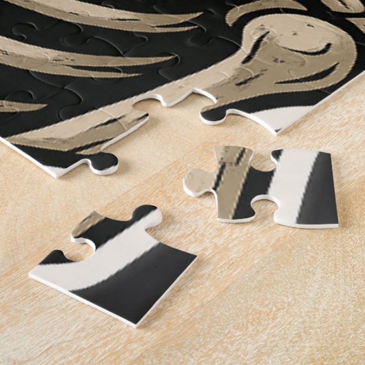 Skelett mit einer Rose - Sticker für künstlerisch- Puzzle (Seite)