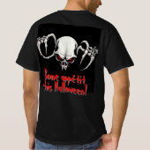 Skelett mit Halloween-Horror der Roten Augen T-Shirt (Rückseite)