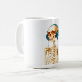 Skelett mit Kopfhörern Kaffeetasse (Vorderseite Links)