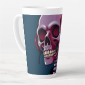 Skelett mit Kopfhörern Milchtasse (Linke Ecke)