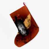 Skelett mit Krähe Großer Weihnachtsstrumpf (Rückseite (Hängend))