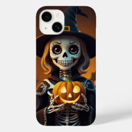 Skelett mit Pumpkin Halloween T-Shirt Case-Mate iPhone 14 Hülle