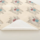 Skelett mit Rose Sherpadecke (3/4)