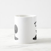 Skelett mit Schwert und Schild Kaffeetasse (Mittel)