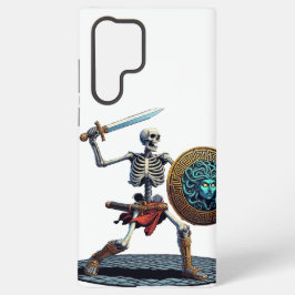 Skelett mit Schwert und Schild Samsung Galaxy Hülle