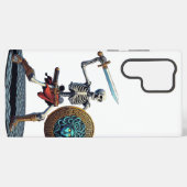 Skelett mit Schwert und Schild Samsung Galaxy Hülle (Rückseite (Horizontal))