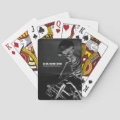 Skelett mit Weihnachtsmannmütze Spielkarten (Rückseite)