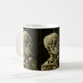 Skelett mit Zigarette von Van Gogh Kaffeetasse (Vorderseite Links)