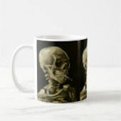Skelett mit Zigarette von Van Gogh Kaffeetasse (Links)