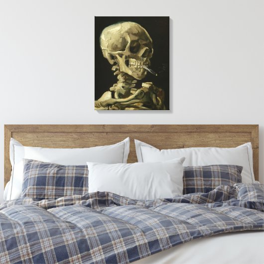 Skelett mit Zigarette von Van Gogh Leinwanddruck (Insitu (Schlafzimmer))