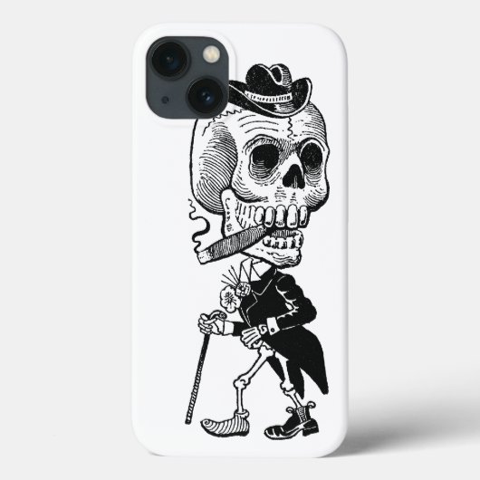 Skelett mit Zigarre Case-Mate iPhone Hülle (Rückseite)