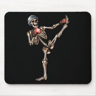 Skelett Muay Thai Halloween Kickboxen Mma Kämpfer Mousepad