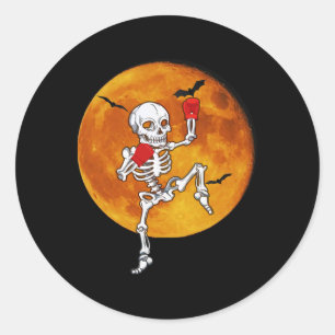 Skelett Muay Thai Halloween Kickboxen Mma Runder Aufkleber