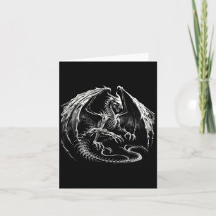 Skelett Mythischer Drache Feuer Atmung Fantasy Ha Karte