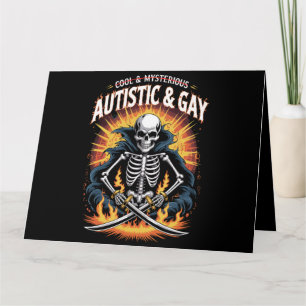 Skelett Nicht Cool Und Geheimnisvoll Autistischer Karte