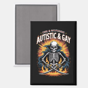 Skelett Nicht Cool Und Geheimnisvoll Autistischer  Magnet