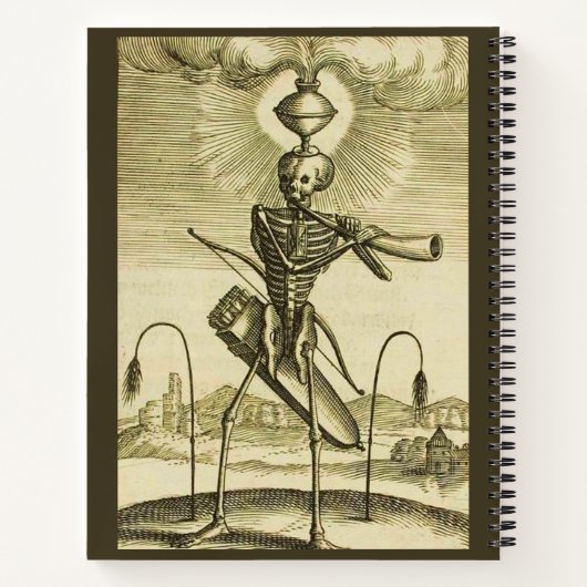 Skelett Notizblock (Rückseite)