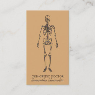 Skelett orthopädische Skelettbildhauerei Visitenkarte