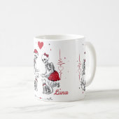 Skelett-Paar füttert Hund und Katze Kaffeetasse (VorderseiteRechts)