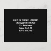 Skelett-Paar Halloween Feiertagspostkarte (Rückseite)