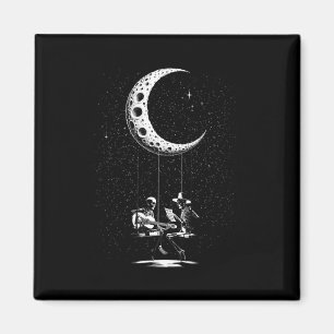 Skelett-Paar Mond Gitarre spielen Halloween  Magnet