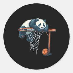 Skelett Panda Bär Zeichnung Skelett Liebhaber Tier Runder Aufkleber