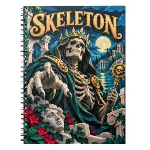Skelett, Papier-Schnitt-Monster Notizblock