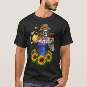 Skelett-Pflanzen-Gärtner T-Shirt