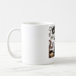 Skelett-Piratenkapitän Vintage-Comic Kaffeetasse