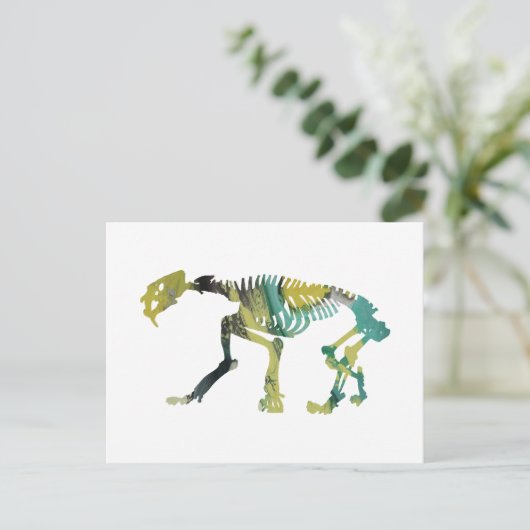 Skelett Postkarte (Stehend Vorderseite)