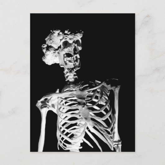 Skelett Postkarte (Vorderseite)